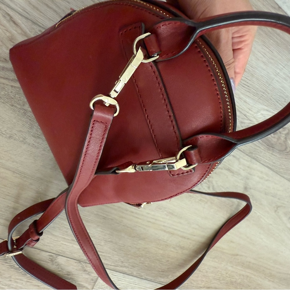 DKNY Burgundy Leather Backpack - Picture 5 of 5
